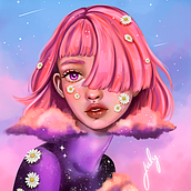 Mi proyecto del curso: Retratos digitales de fantasía con Photoshop. Traditional illustration, Drawing, Digital Illustration, Portrait Drawing, Digital Drawing, and Digital Painting project by Juliana Calle Puerta - 06.25.2022