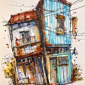 My project for course: Expressive Architectural Sketching with Colored Markers. Drawing, Architectural Illustration, Sketchbook, Ink Illustration, and Sketching project by mauromtaborda - 06.26.2022