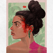 Morena. Un projet de Illustration numérique, Illustration traditionnelle, Dessin, Dessin au cra, on, Dessin numérique , et Peinture numérique de Rodrigo Gama - 24.06.2022