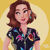 Meu projeto do curso: Retrato de personagens femininas com Procreate. Traditional illustration, Digital Illustration, and Digital Drawing project by Mateus Soares - 06.26.2022