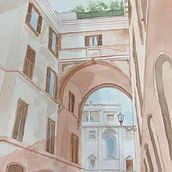 Meu projeto do curso: Representação arquitetônica com aquarela. Traditional illustration, Sketching, Drawing, Watercolor Painting, Architectural Illustration, and Sketchbook project by reis_augusto - 06.23.2022