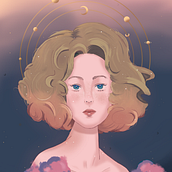 Moon . Traditional illustration project by Aaron Rumbos - 06.23.2022
