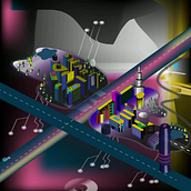 CIUDAD SUSY MAXY. Traditional illustration, Motion Graphics, Animation, Graphic Design, and Animated Illustration project by sananguren - 06.24.2022