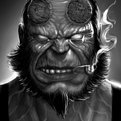 Ilustración Hellboy. Ilustração tradicional, Desenho digital e Ilustração digital projeto de Antonio Ramirez Diaz - 27.06.2022