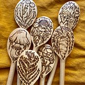 Wood-Burned Spoons! . Traditional illustration, Arts, Crafts, and Woodworking project by Ash Rudolph - 06.27.2022