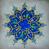 Mijn project van de cursus: Inleiding tot islamitsche kunst: creëer biomorfische patronen. Painting, Pattern Design, Drawing, Watercolor Painting & Ink Illustration project by Xandra - 06.27.2022