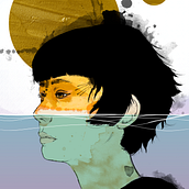 Meu projeto do curso: Técnicas de ilustração com aquarela digital. Projekt z dziedziny Trad, c, jna ilustracja, Ilustracja c, frowa, Malowanie akwarelą, Portret, R, sunek c i frow użytkownika Luan Fernandes - 27.06.2022