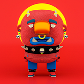 Mi proyecto del curso: Creación y animación de monstruos con Cinema 4D . Projekt z dziedziny 3D,  Animacja, Animacja postaci, Animacje 3D,  Modelowanie 3D i Projektowanie postaci 3D użytkownika Kevin Ochoa Santi - 27.06.2022