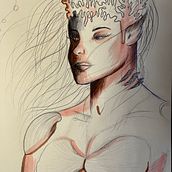 Mi proyecto del curso: Sketchbook fantástico: dibuja personajes desde la imaginación. Un proyecto de Ilustración tradicional, Creatividad, Dibujo y Sketchbook de Rebecca Angelina Fernández - 22.06.2022