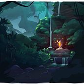 Magical Forest.. Traditional illustration, Digital Illustration, Children's Illustration, Botanical Illustration, Drawing, and Digital Drawing project by Marly Verzijl - 06.28.2022