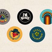 Vaccination Buttons. Design, Traditional illustration, Digital Illustration, and Product Design project by Kaylie Maines - 06.28.2022