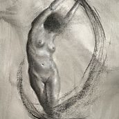 Mi proyecto del curso: Dibujo contemporáneo de la figura humana: expresión y movimiento. Traditional illustration, Fine Arts, Drawing, Artistic Drawing, Acr, lic Painting, and Figure Drawing project by Carmen Rey - 06.29.2022
