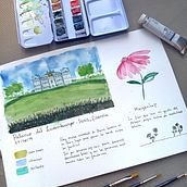 Mi proyecto del curso: Cuaderno de viaje en acuarela. Een project van Traditionele illustratie, Aquarelschilderen,  Architecturale illustratie y Sketchbook van Karol Pérez González - 25.06.2022