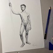 My project for course: Realistic Human Figure Drawing. Un proyecto de Ilustración tradicional, Bellas Artes, Bocetado, Dibujo a lápiz, Dibujo, Dibujo realista y Dibujo anatómico de Tommy Nolan II - 30.06.2022