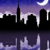 City at night. Projekt z dziedziny Trad, c i jna ilustracja użytkownika Wiktoria Kazior - 20.06.2022