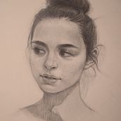 My project for course: Graphite Drawing Techniques for Planar Portraiture. Fine Arts, Sketching, Drawing, Portrait Drawing, Realistic Drawing, and Artistic Drawing project by kmolpat - 07.01.2022