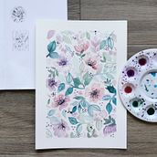 My project for course: Artistic Floral Watercolor: Connect with Nature. Traditional illustration, Painting, Watercolor Painting, and Botanical Illustration project by Rebekah McDonald - 07.01.2022