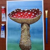 MUSHROOM. Un proyecto de Ilustración tradicional, Pintura a la acuarela, Ilustración naturalista				 y Pintura de Beatriz Silvestre - 28.10.2021