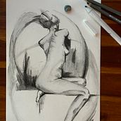 Mein Kursprojekt: Zeitgenössisches Zeichnen der menschlichen Figur: Ausdruck und Bewegung. Ilustração tradicional, Artes plásticas, Desenho, Desenho artístico, Pintura Acrílica, e Desenho anatômico projeto de birgit_wagner_ac - 01.07.2022