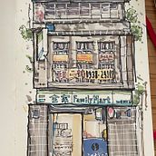 My project for course: Expressive Architectural Sketching with Colored Markers . Schițe, Desen, Ilustrație arhitecturală, Caiet de schițe & Ilustrație cu cerneală de Arien Yung - 06.27.2022