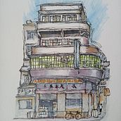 My project for course: Architectural Sketching with Watercolor and Ink. Sketching, Drawing, Watercolor Painting, Architectural Illustration, Sketchbook & Ink Illustration project by ronaldsands66 - 07.02.2022