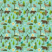 My project «Forêt boréale» for course: Digital Pattern Illustration Inspired by Flora and Fauna. Un proyecto de Ilustración tradicional, Pattern Design, Dibujo, Ilustración digital e Ilustración botánica de France Mars - 03.07.2022