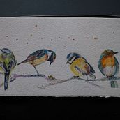 My project for course: Artistic Watercolor Techniques for Illustrating Birds. Un progetto di Illustrazione tradizionale, Pittura ad acquerello, Disegno realistico e Illustrazione naturalistica di cowern-t - 02.07.2022