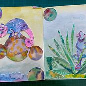 Mein Kursprojekt: Kreatives Sketching mit Aquarell für Anfänger. Ilustração tradicional, Esboçado, Criatividade, Pintura em aquarela, e Sketchbook projeto de ingridleslie - 03.07.2022
