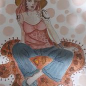 Meu projeto do curso: Ilustração e caracterização de personagens com aquarela. Traditional illustration, Painting, and Watercolor Painting project by Claudia Chaves - 07.04.2022