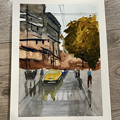 My project for course: Urban Landscapes in Watercolor. Un progetto di Belle arti, Pittura ad acquerello e Illustrazione architettonica di Bianca - 04.07.2022