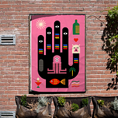 Geometry Illustration posters. Art Direction, Br, ing, Identit, and Graphic Design project by Hugo Duarte - 07.01.2022