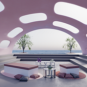 Relaxing by the Ocean. Architecture, 3D, Furniture Design, Making, Interior Architecture, Interior Design, 3D Modeling, Portfolio Development, 3D Design, Digital Design, and ArchVIZ project by Benjamin Mojtaba Ebadati - 06.30.2022