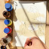 My project for course: Experimental Portraiture with Ink, Tea and Alcohol. Fine Arts, Painting, Drawing & Ink Illustration project by ibrahim-sa - 07.04.2022