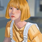 Yellow girl. Un proyecto de Ilustración tradicional, Dibujo y Dibujo digital de Carolina Sousa - 15.03.2022