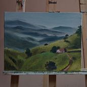 Meu projeto do curso: Pintura de paisagem a óleo: explore o poder da luz. Un projet de Illustration traditionnelle, Beaux Arts, Dessin au cra, on, Peinture à l'huile et Illustration naturaliste de Junior Freitas - 04.07.2022