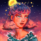 Mi proyecto del curso: Retratos digitales de fantasía con Photoshop. Traditional illustration, Drawing, Digital Illustration, Portrait Drawing, Digital Drawing, and Digital Painting project by Bree Amerlinck - 07.04.2022