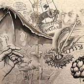 Mein Kursprojekt: Zeichentechnik für Anfänger: Trainiere deine Beobachtungsgabe. Un proyecto de Bocetado e Ilustración con tinta de Margret Wallisch - 05.07.2022