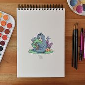 Mi proyecto 'Abraza un árbol' del curso: Técnicas de ilustración con acuarela y gouache . Ilustrație tradițională, Arte plastice, Pictura, Pictură în acuarelă, Ilustrație pentru copii și Pictură cu guașă de Adriana Cristina Melo Herrera - 06.30.2022