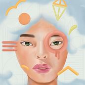 For The Clouds | My project for course: Creative Portrait Illustration with Procreate. Traditional illustration, Drawing, Digital Illustration, Portrait Drawing, Digital Drawing, and Digital Painting project by Monika Le - 07.05.2022