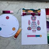 My project for course: Color Theory for Textile Projects. Un progetto di Fashion design, Ricamo e Teoria del colore di Lýdie Obermannová - 06.07.2022
