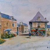 Mon projet du cours : Techniques modernes pour des ​paysages urbains à l'aquarelle. Painting, and Watercolor Painting project by guillet_b - 07.06.2022