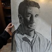 Mi padre. Traditional illustration, Fine Arts, Sketching, Pencil Drawing, Drawing, Portrait Drawing, Realistic Drawing, Artistic Drawing, and Figure Drawing project by Alexa Bazán - 07.06.2022