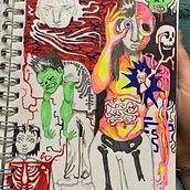 My project for course: Illustration Techniques to Unlock your Creativity. Un progetto di Design, Illustrazione tradizionale, Belle arti, Pittura, Creatività, Creatività con i bambini e Sketchbook di jemmadenigan - 06.07.2022
