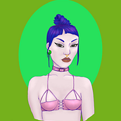 My project for course: Female Character Portraits in Procreate. Traditional illustration, Digital Illustration, and Digital Drawing project by turnerem - 07.07.2022