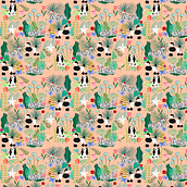 Mon projet du cours : Illustration numérique de motifs inspirés de la faune et la flore. Traditional illustration, Pattern Design, Drawing, Digital Illustration, and Botanical Illustration project by Camille - 07.07.2022