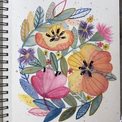  Aquarelle florale créative : renouez avec la nature. Un projet de Illustration traditionnelle, Peinture, Aquarelle et Illustration botanique de FR - 07.07.2022