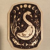Swan woodburn. Traditional illustration project by River - 07.08.2022