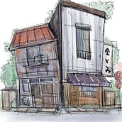 My project for course: Expressive Architectural Sketching with Colored Markers. Sketching, Drawing, Architectural Illustration, Sketchbook & Ink Illustration project by Martin Liu - 07.08.2022