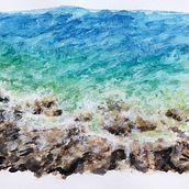 Seaside: Natural Landscapes in Watercolor. Un proyecto de Bellas Artes, Pintura y Pintura a la acuarela de miro.pobox - 08.07.2022