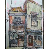 My project for course: Expressive Architectural Sketching with Colored Markers. Sketching, Drawing, Architectural Illustration, Sketchbook & Ink Illustration project by Mindo Bakuridze - 07.06.2022